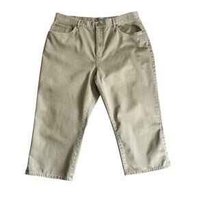 Lauren Jeans Company Cropped Jeans Tan Size 16 Capri Length Casual Summer Plus